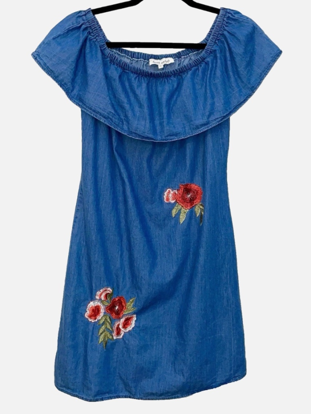 Speed Control Embroidered Denim Dress M Cottagecore Vtg
